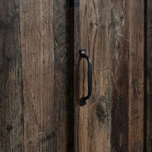Rustic Brown Storage Cabinet With Reclaimed Pine Finish, Rectangular Design