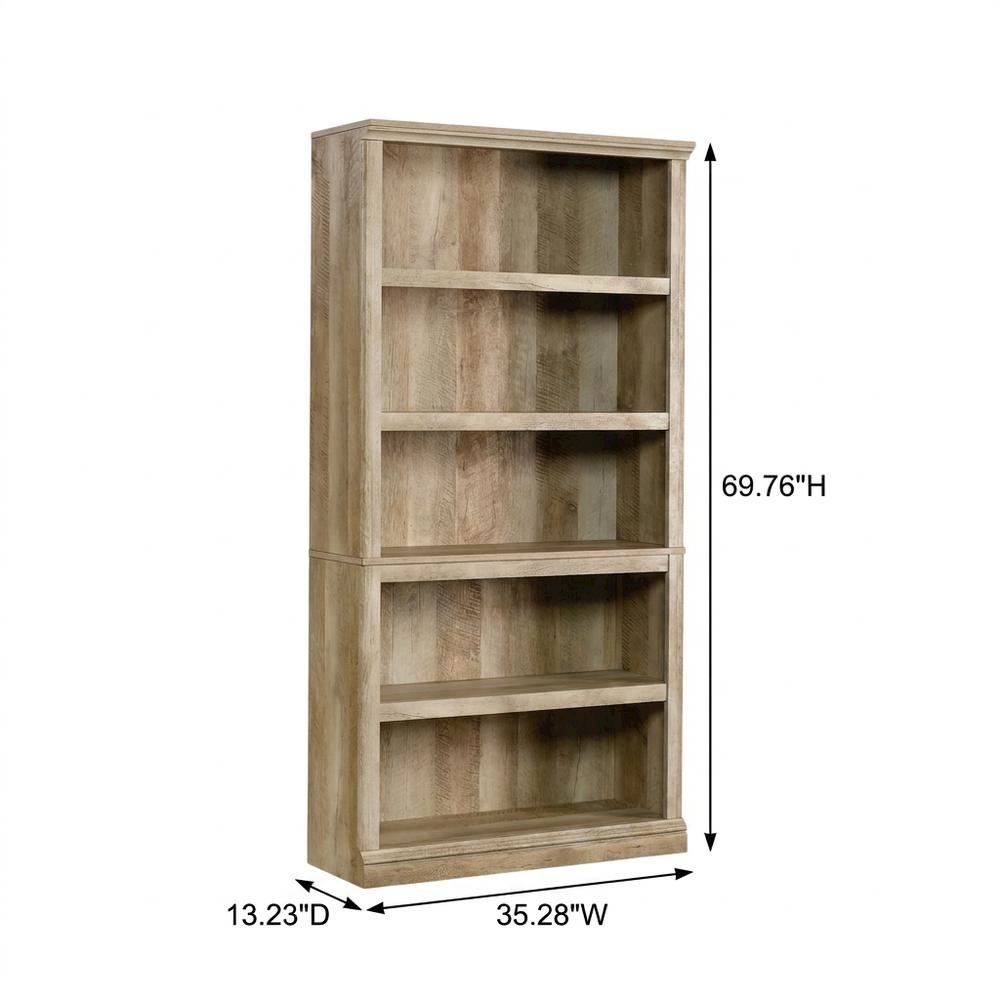 Wooden Storage Bookcase in Lintel Oak Finish for Organizing Spaces
