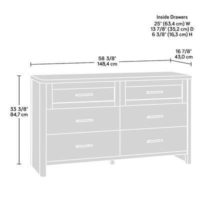 Isabella Isle 6-Drawer Dresser, White Finish