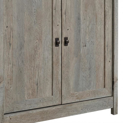 Mystic Oak Finish Bookcase with Rectangle Shape and Coastal Cottage Style
