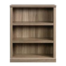 Salt oak finish storage bookcase with versatile shelving for home or office use