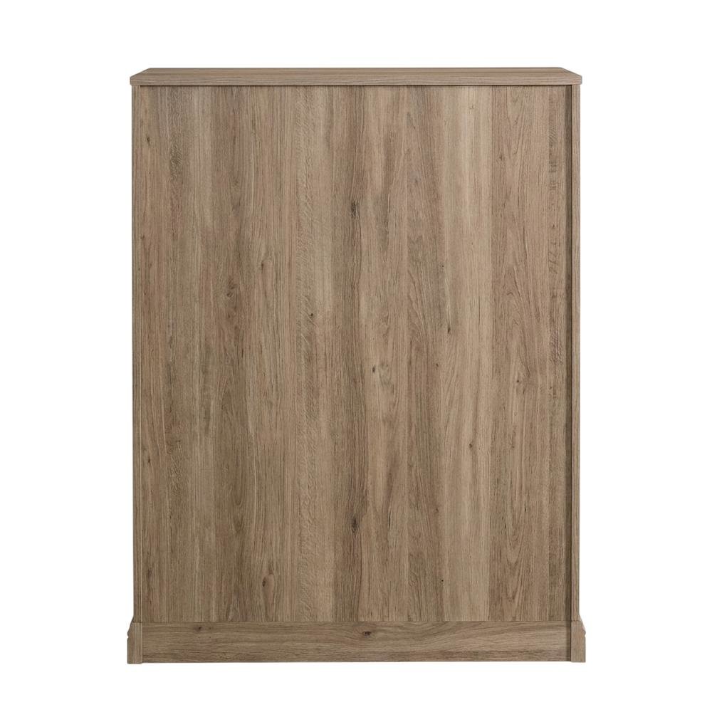 Salt oak finish storage bookcase with versatile shelving for home or office use