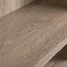 Salt oak finish storage bookcase with versatile shelving for home or office use