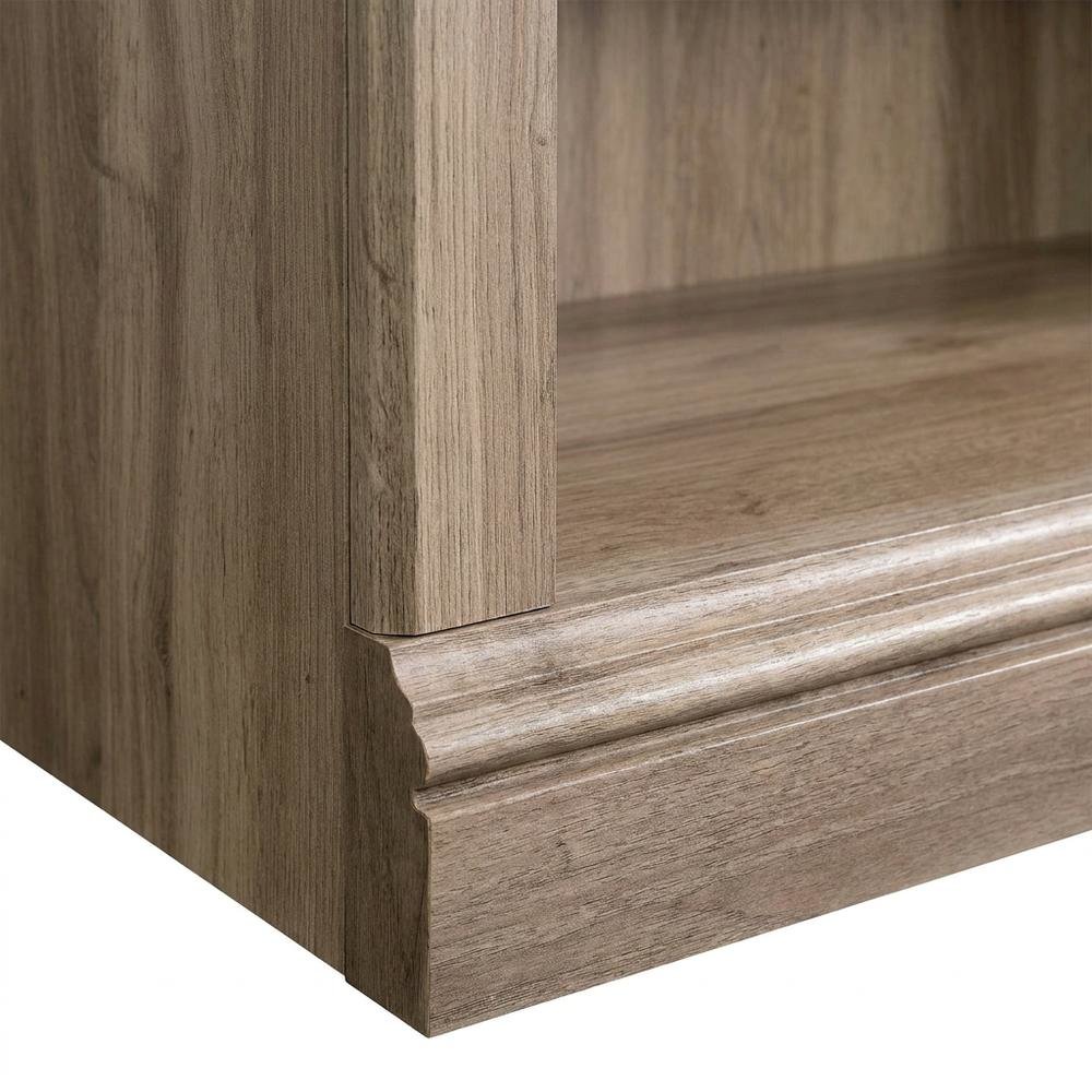 Salt oak finish storage bookcase with versatile shelving for home or office use