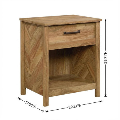 Bohemian Style Nightstand with Sindoori Mango Finish in Modern Farmhouse Look