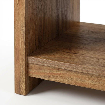 Sindoori Mango Finish Night Stand with Bohemian and Transitional Style