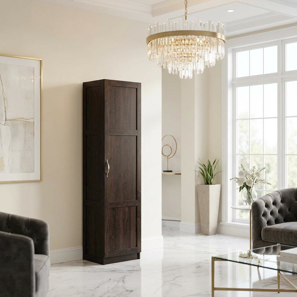 Cinnamon Cherry Storage Cabinet with Versatile Design and Compact Size