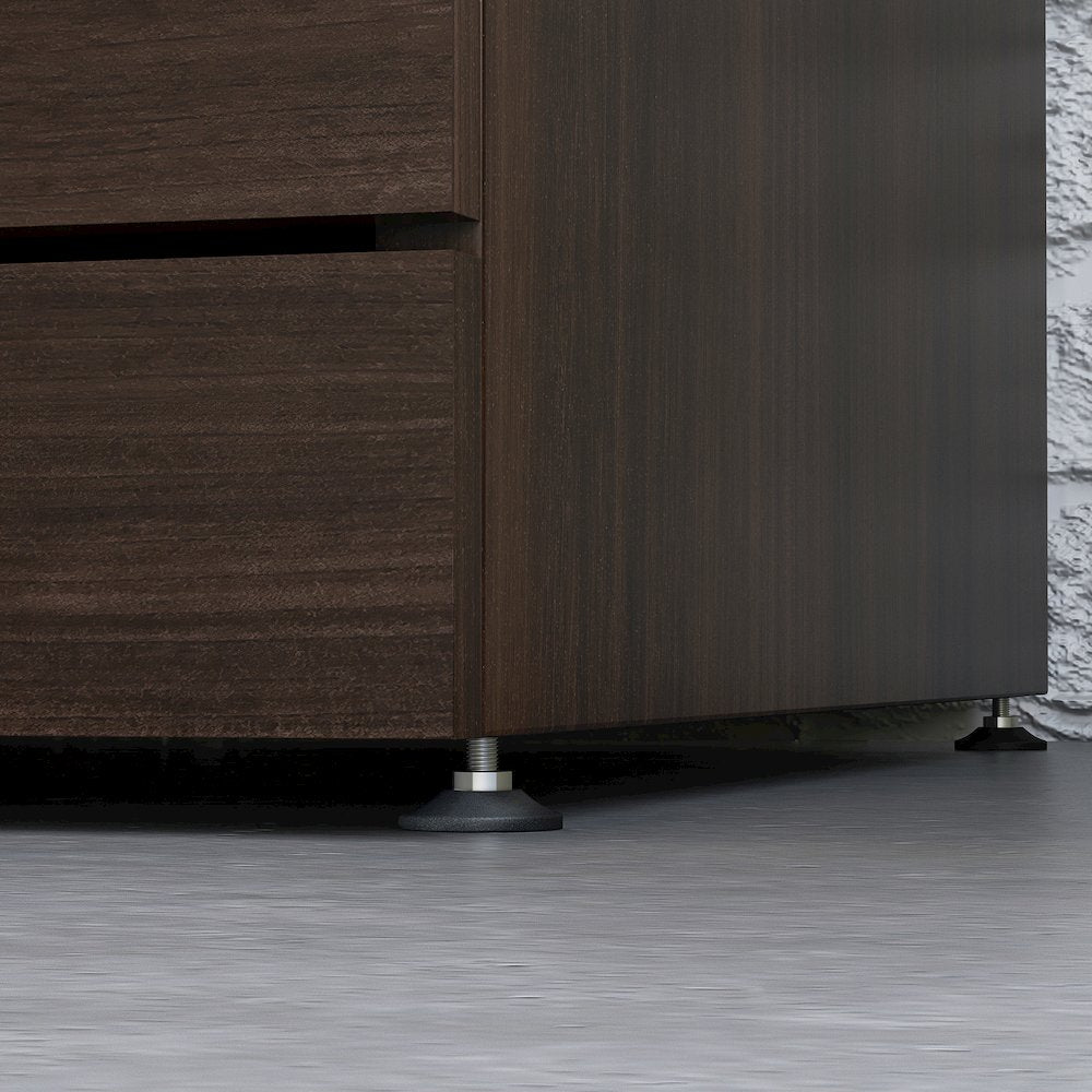 Affirm 72x24 Shl 3&2 Drawer Pedestal LAT Ste, Noble Elm Finish
