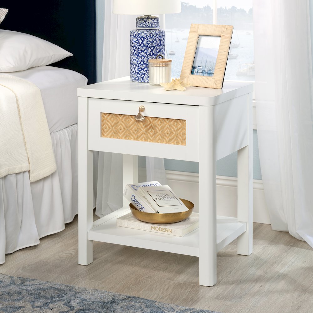 Isabella Isle Nightstand, White Finish