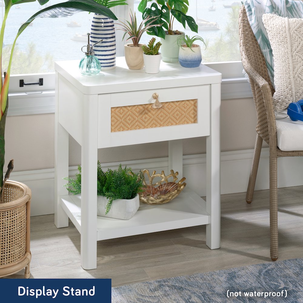 Isabella Isle Nightstand, White Finish