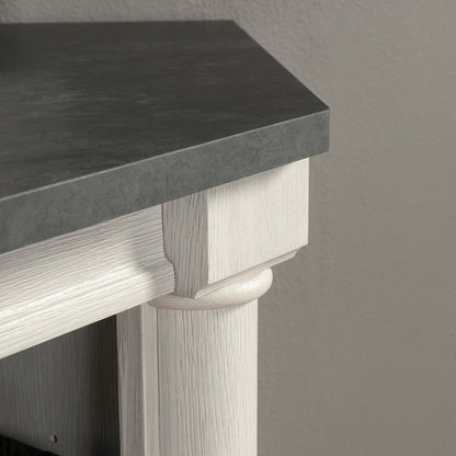 Palladia Corner TV Stand Console Entertainment Credenza, in Glacier Oak