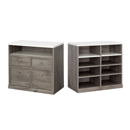 Craft Pro Series Storage Cabinet Ste, Mystic Oak Finish
