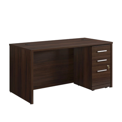 Affirm 60" x 30" 1-File Single Ped Desk, Noble Elm Finish
