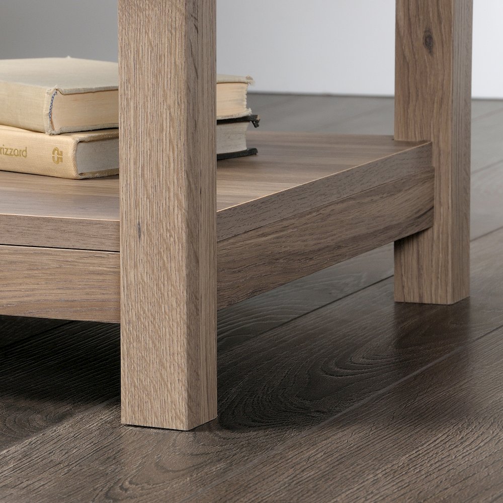 County Line Side Table/Night Stand, Salt Oak finish