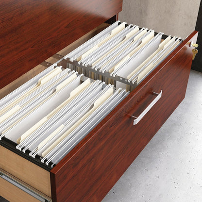 Affirm 60x30 Office Desk, Lateral File, Classic Cherry Finish