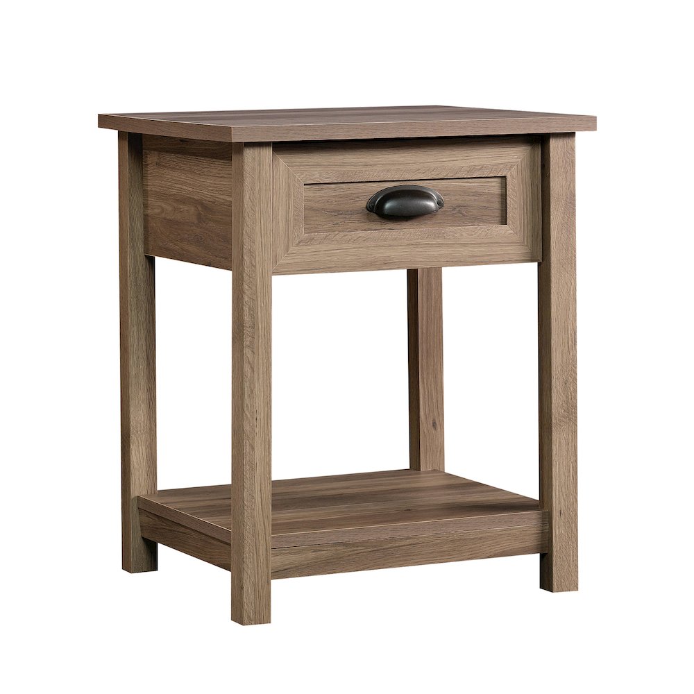 County Line Side Table/Night Stand, Salt Oak finish