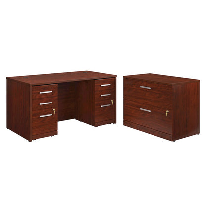 Affirm 60x30 Office Desk, Lateral File, Classic Cherry Finish