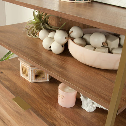 Bedroom 3- Drawer Dresser with Shelves, Sindoori Mango Finish