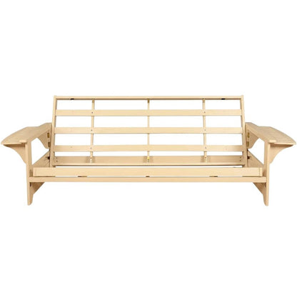 Gray Polyester Futon with Sturdy Frame and Comfortable Design