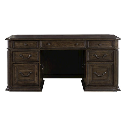 Executive Desk with Locking File Storage Drawers Home Office
