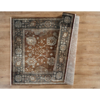 Ana 13 Traditional Floral Area Rug – Brown / Rust