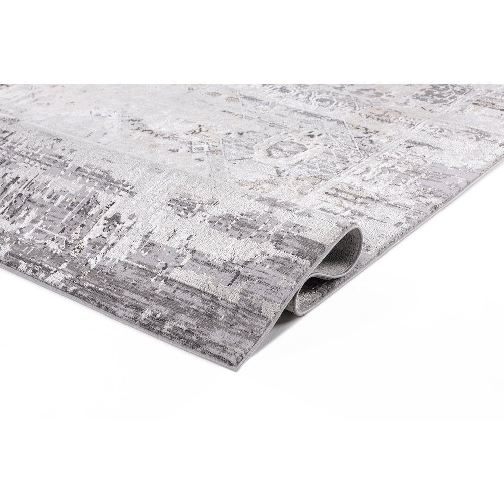 Bowman 08 Vintage Transitional Area Rug - Gray, Ivory & Beige
