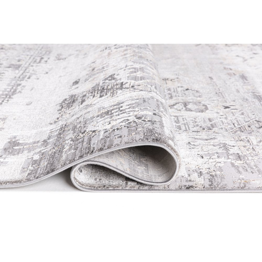 Bowman 08 Vintage Transitional Area Rug - Gray, Ivory & Beige