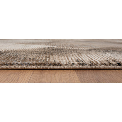 Alexia 04 Geometric Area Rug – Brown, Taupe & Cream