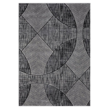 Alexia 09 Modern Geometric Area Rug – Gray & Charcoal