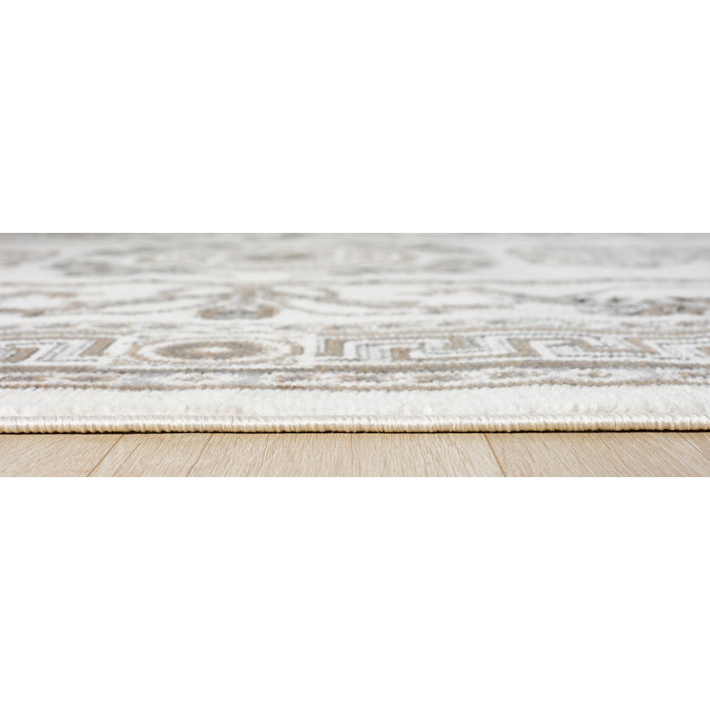 Atlas 01 Traditional Medallion Ivory & Brown Area Rug