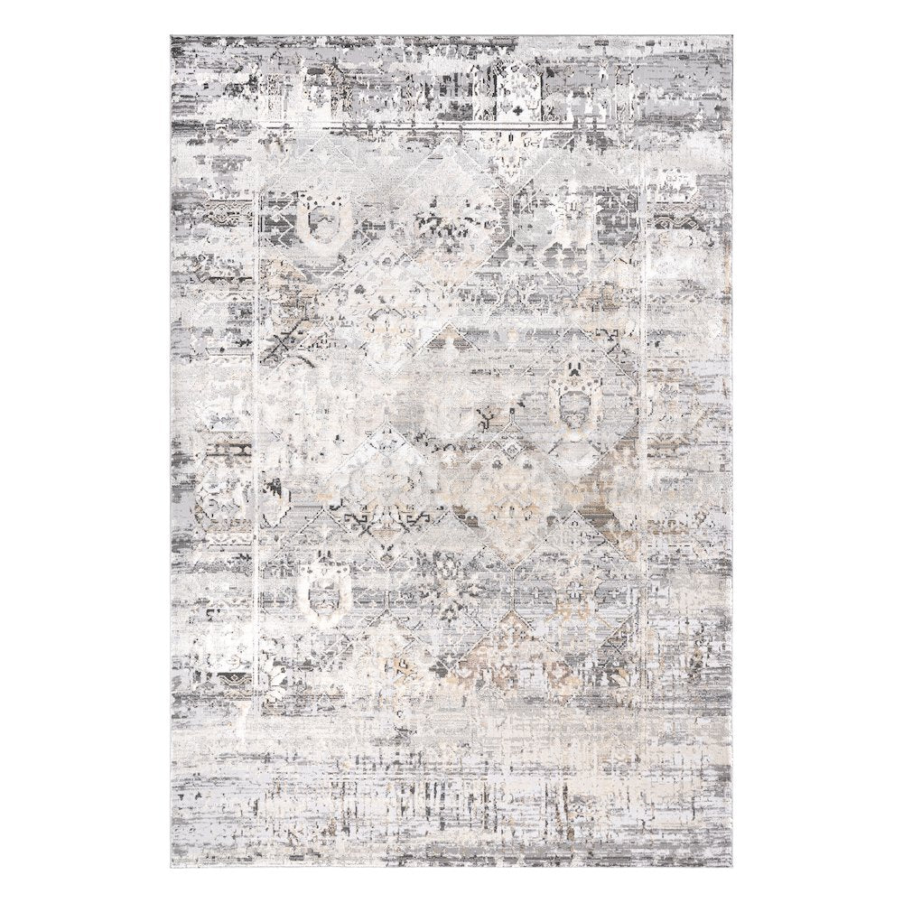 Bowman 08 Vintage Transitional Area Rug - Gray, Ivory & Beige
