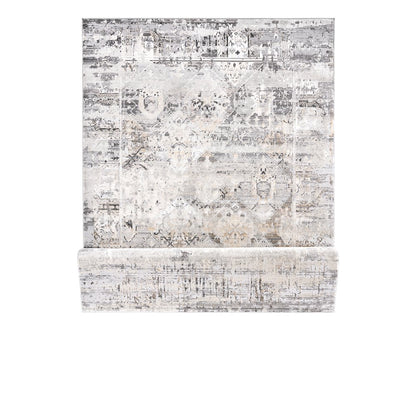 Bowman 08 Vintage Transitional Area Rug - Gray, Ivory & Beige