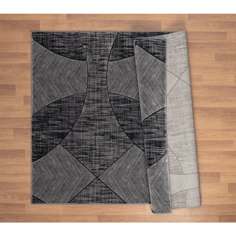Alexia 09 Modern Geometric Area Rug – Gray & Charcoal