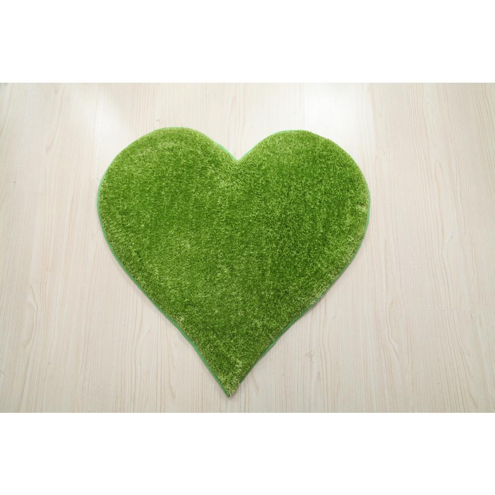 HEART GREEN  2'4 X 2'4