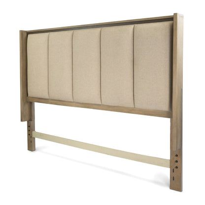 Rio Vista Upholsteredolstered Queen Headboard. Muted Earth Tones and Clay Finish