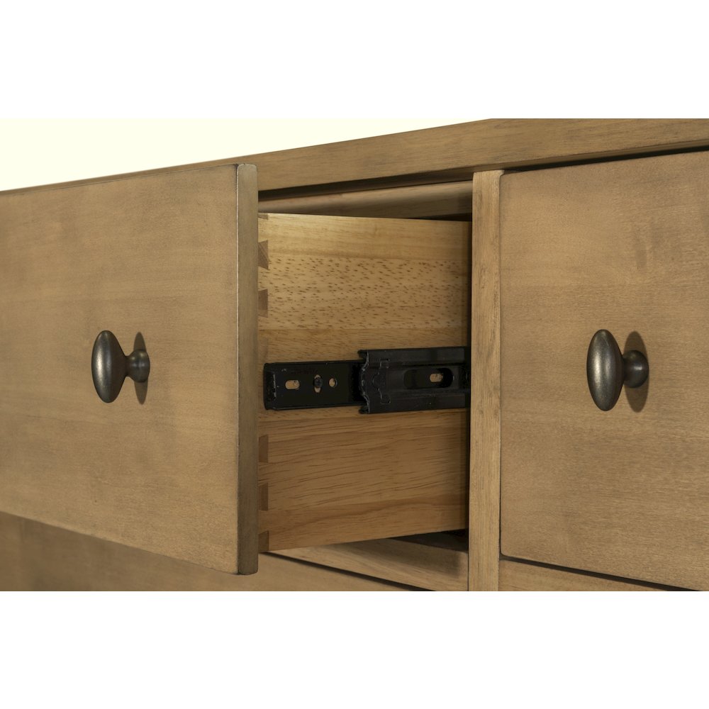 Chatham 6 Drawer Dresser. Warm Maple Finish