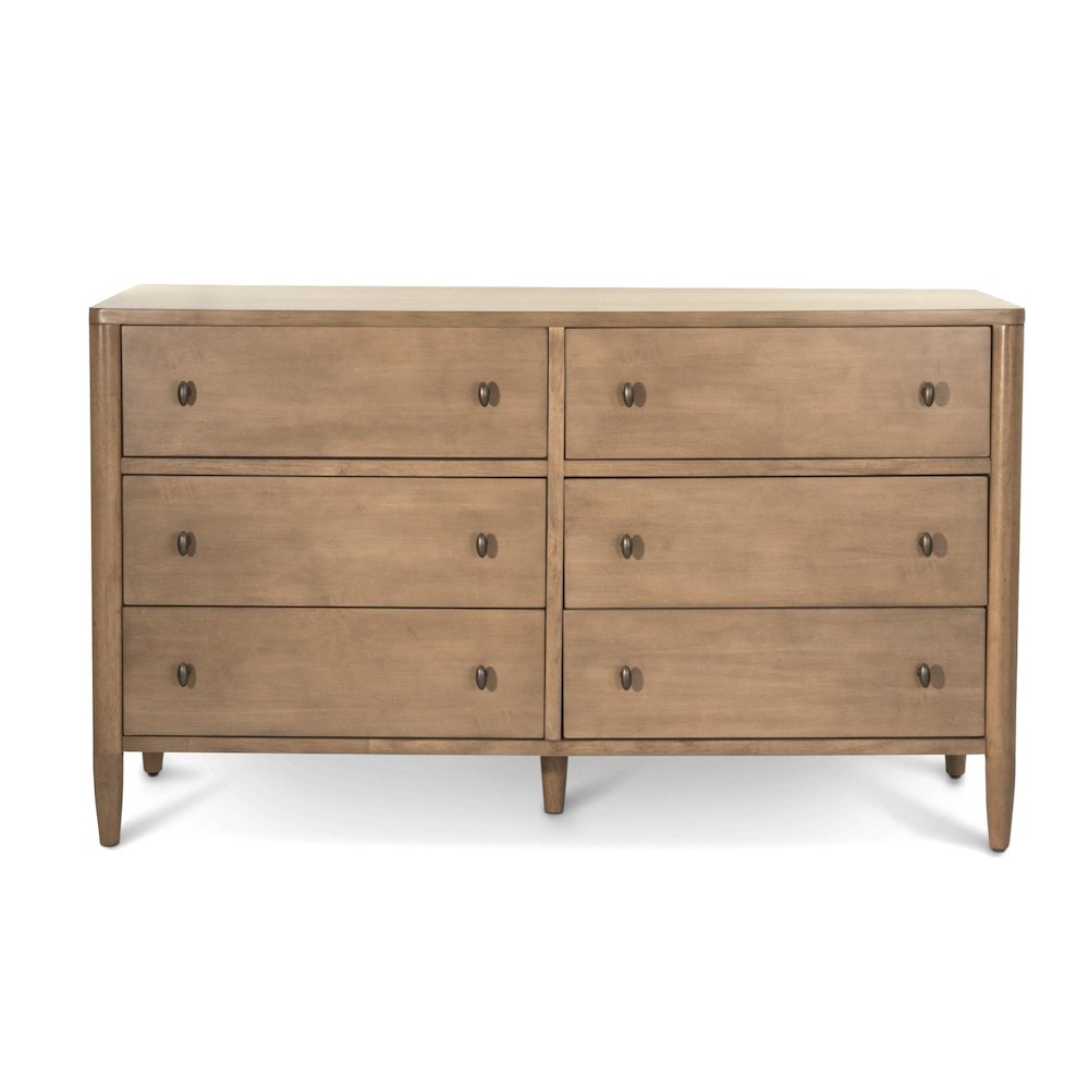 Chatham 6 Drawer Dresser. Warm Maple Finish