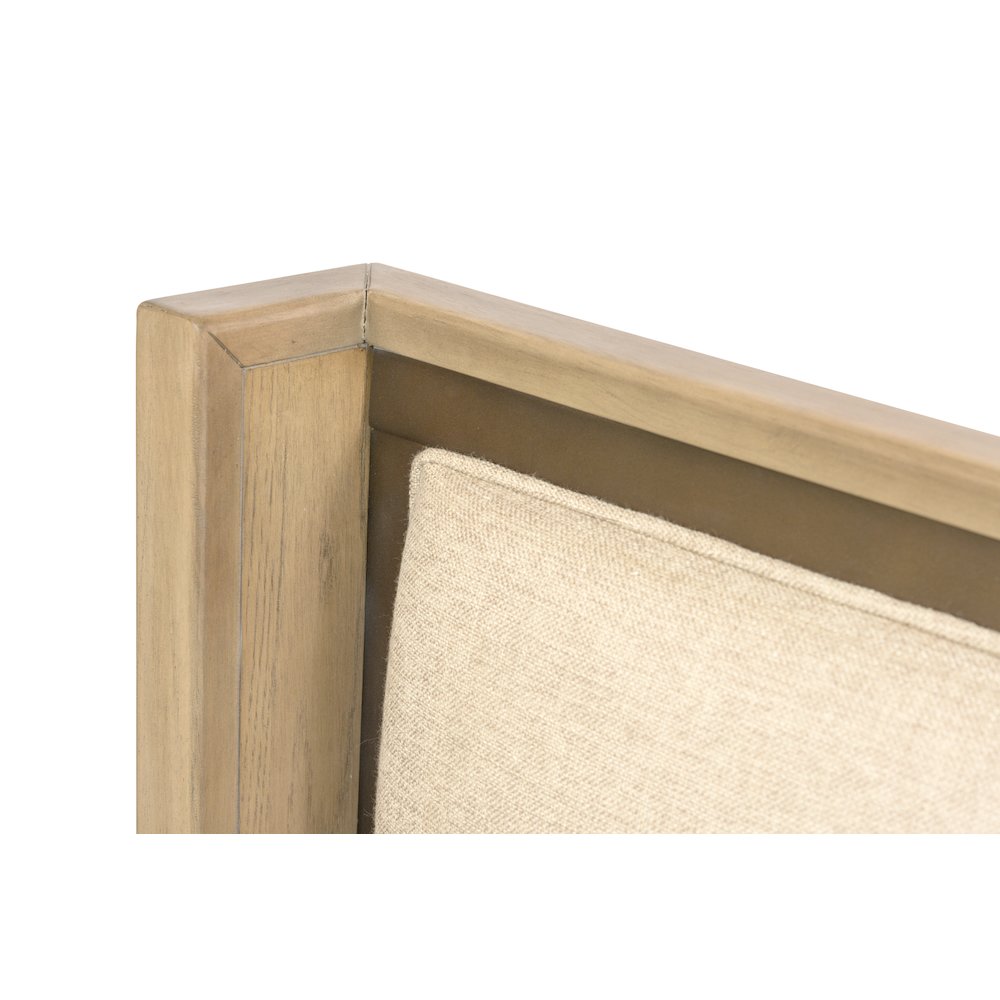 Rio Vista Upholsteredolstered Queen Headboard. Muted Earth Tones and Clay Finish