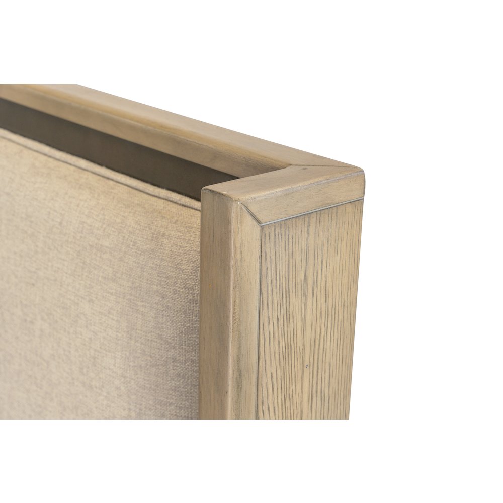 Rio Vista Upholsteredolstered Queen Headboard. Muted Earth Tones and Clay Finish