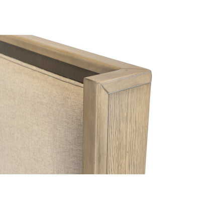 Rio Vista Upholsteredolstered Queen Headboard. Muted Earth Tones and Clay Finish
