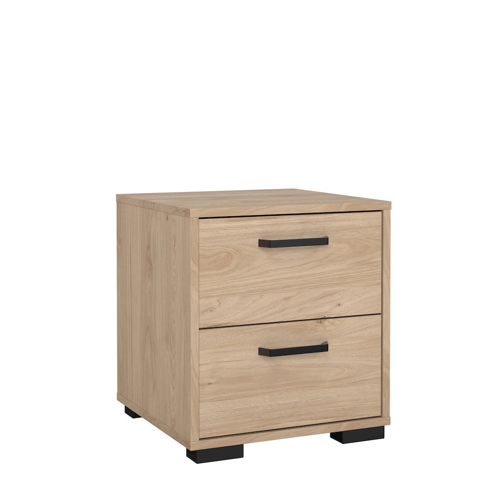 Sofia 2 Drawer Nightstand, Jackson Hickory