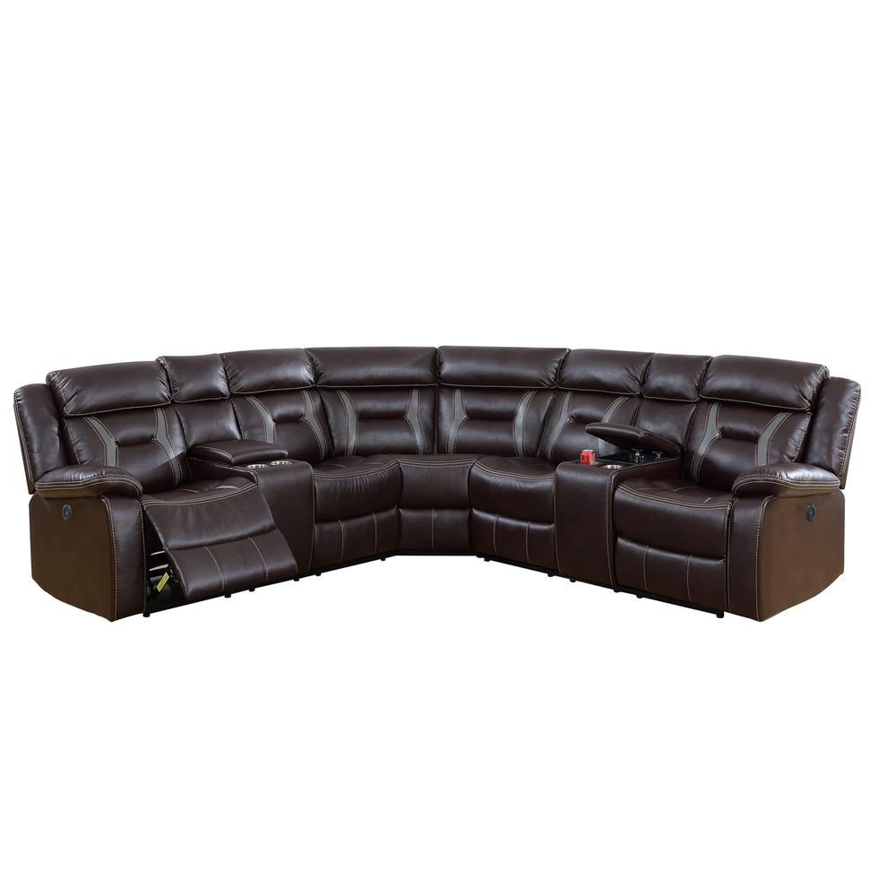 Power Motion Sectional-Chocolate