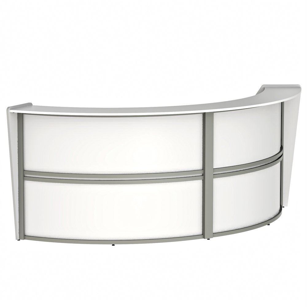 Curve Reception Desk Solid, White