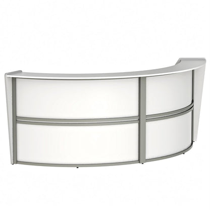 Curve Reception Desk Solid, White