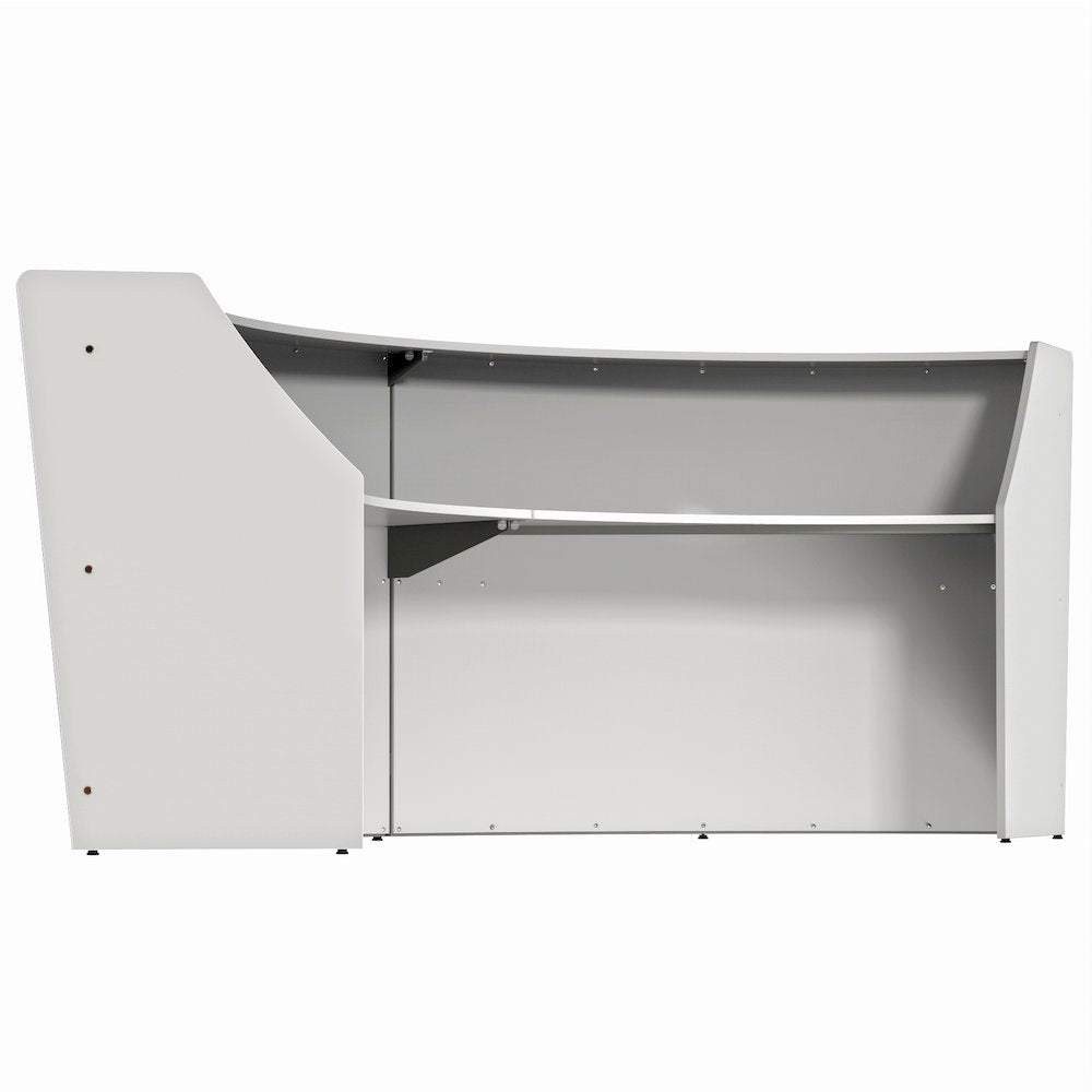 Curve Reception Desk Solid, White