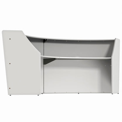 Curve Reception Desk Solid, White