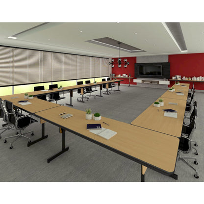 Deluxe High-Pressure Folding Seminar Table with Panel Leg 18x72"