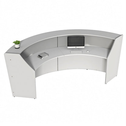 Curve Reception Desk Solid, White