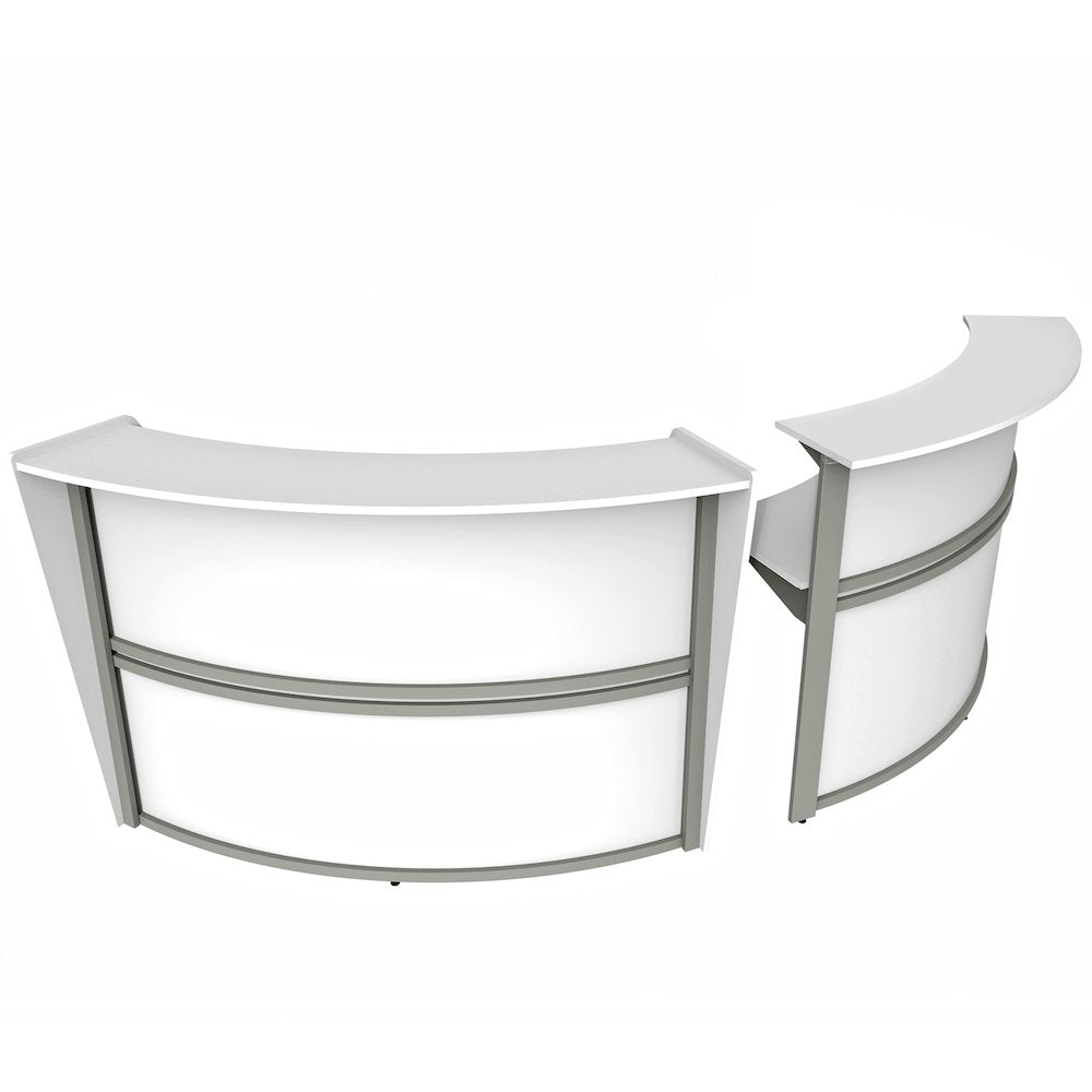 Curve Reception Desk Solid, White