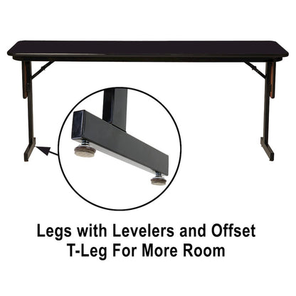 Deluxe High-Pressure Folding Seminar Table with Panel Leg 24x72"